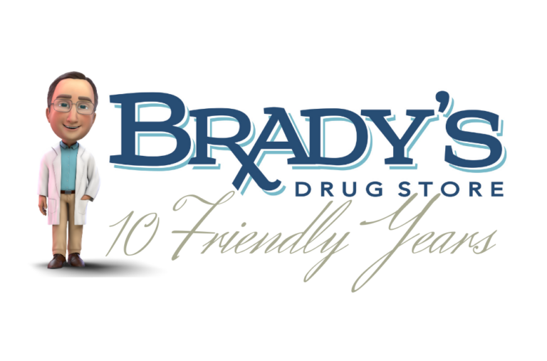 Bradys Drug Store white background cartoon tim 10 friendly yrs 768x507